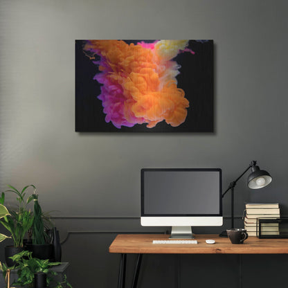 Luxe Metal Art 'Orange Burst' by Luxe Portfolio, Metal Wall Art,36x24