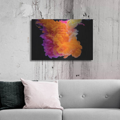 Luxe Metal Art 'Orange Burst' by Luxe Portfolio, Metal Wall Art,36x24