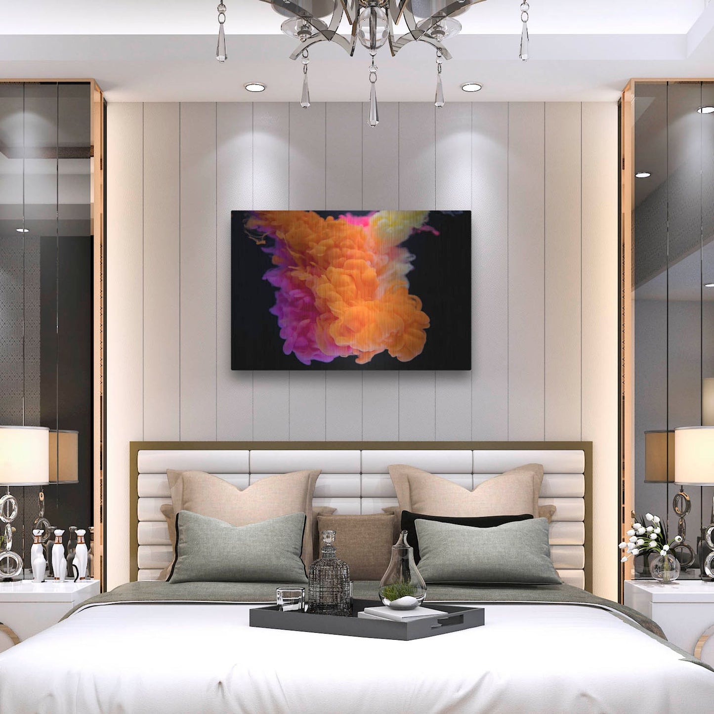 Luxe Metal Art 'Orange Burst' by Luxe Portfolio, Metal Wall Art,36x24