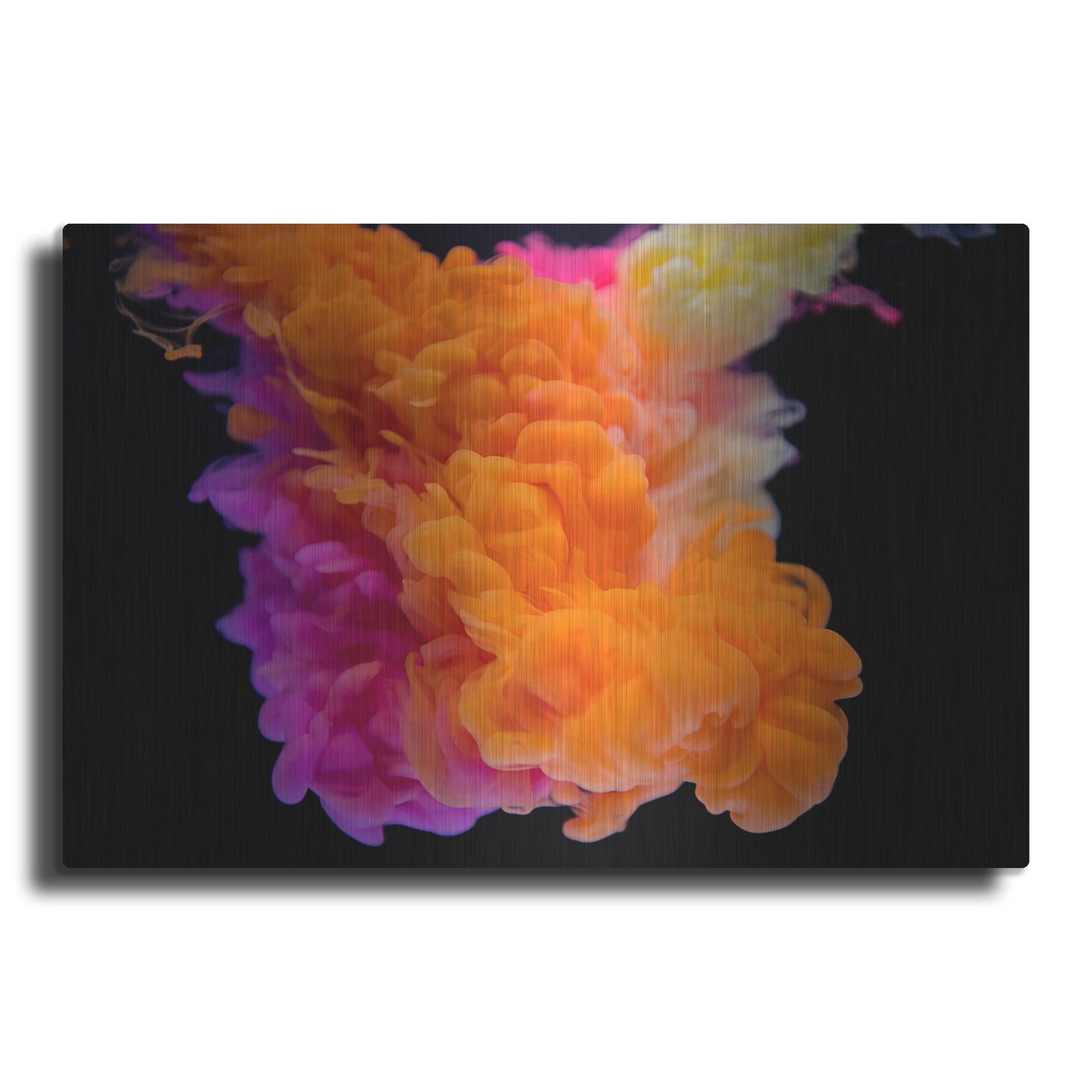 Luxe Metal Art 'Orange Burst' by Luxe Portfolio, Metal Wall Art