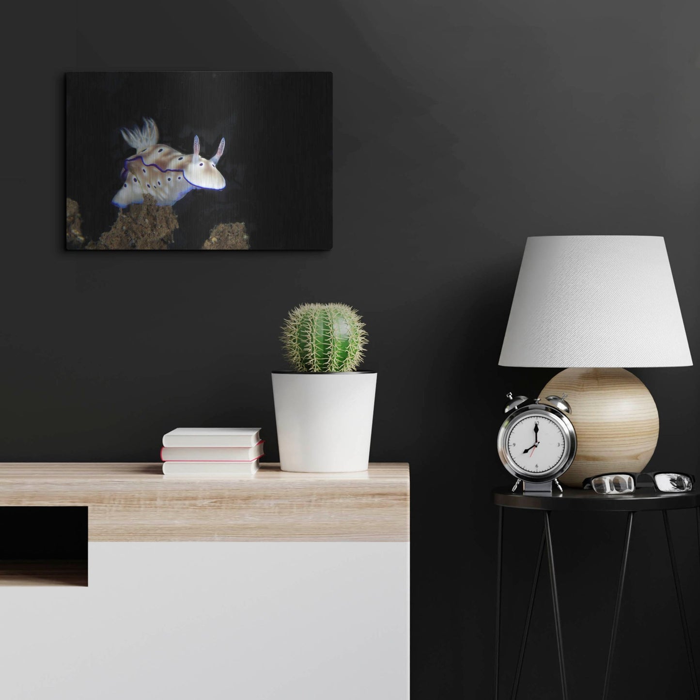 Luxe Metal Art 'Nudibranch On Coral Reef' by Luxe Portfolio, Metal Wall Art,24x16