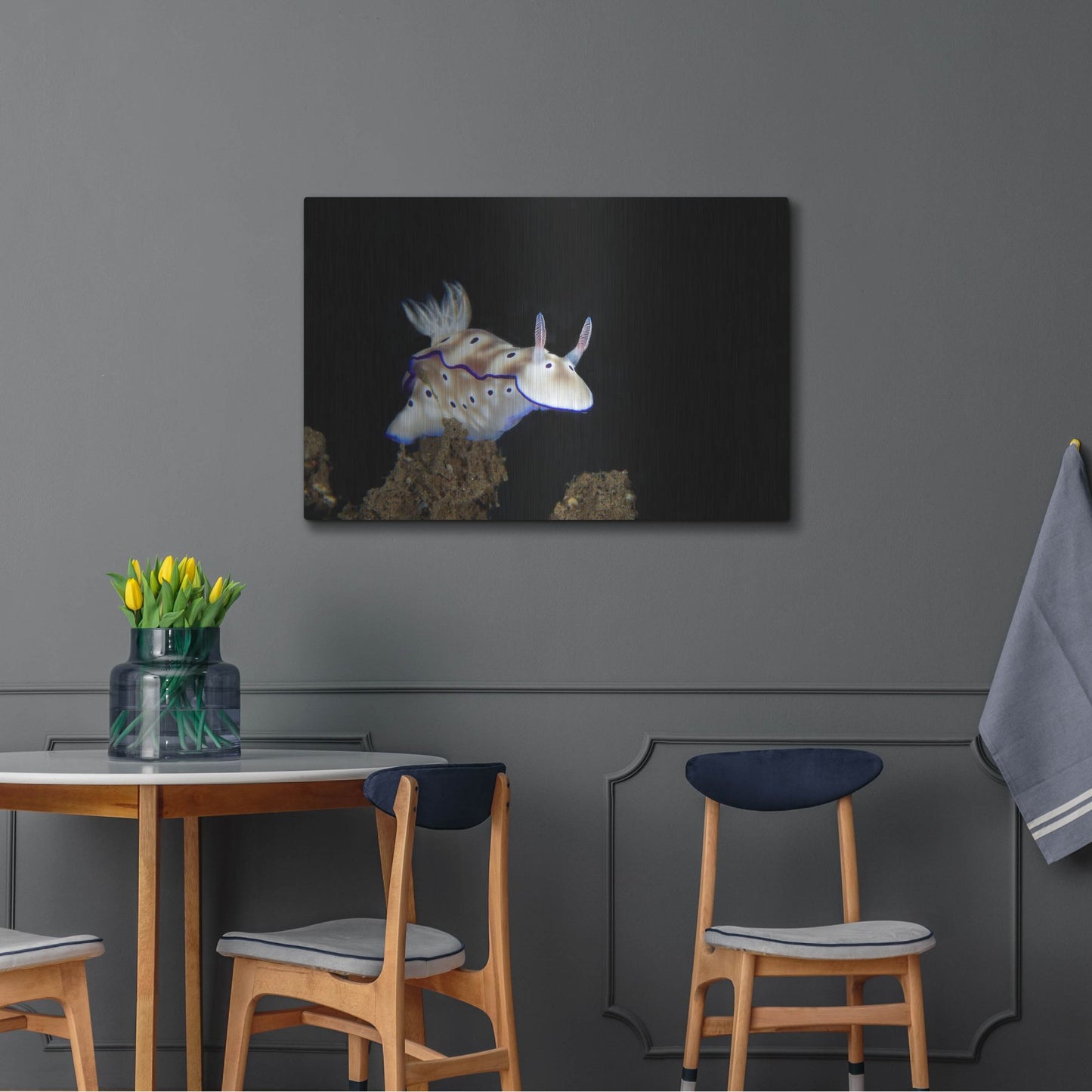 Luxe Metal Art 'Nudibranch On Coral Reef' by Luxe Portfolio, Metal Wall Art,36x24