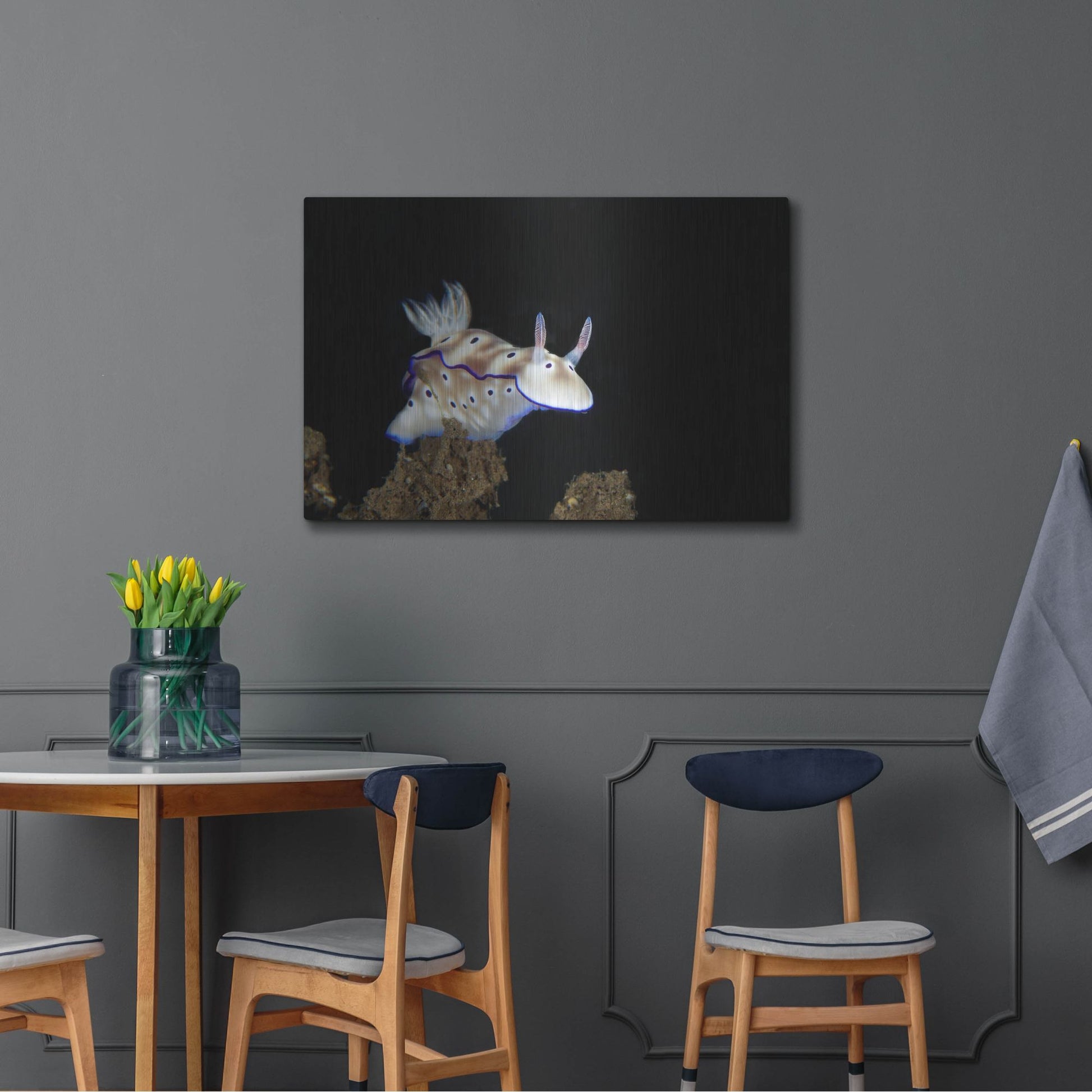 Luxe Metal Art 'Nudibranch On Coral Reef' by Luxe Portfolio, Metal Wall Art,36x24