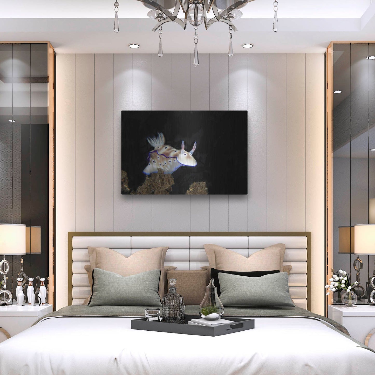 Luxe Metal Art 'Nudibranch On Coral Reef' by Luxe Portfolio, Metal Wall Art,36x24