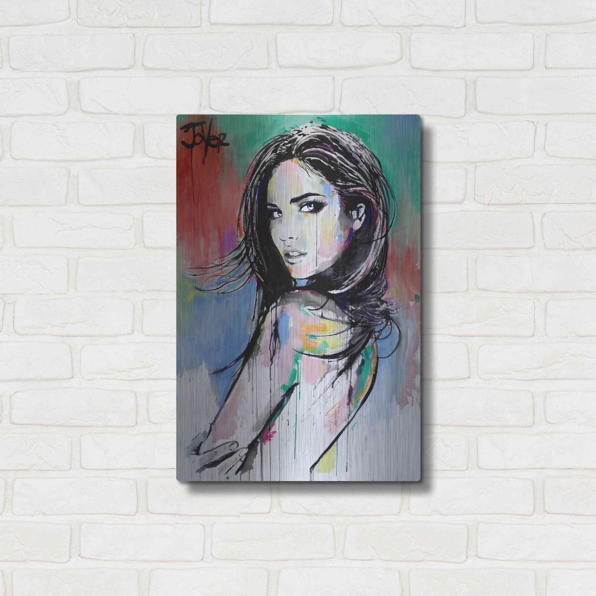 Luxe Metal Art 'Here There Everywhere' by Loui Jover, Metal Wall Art,16x24