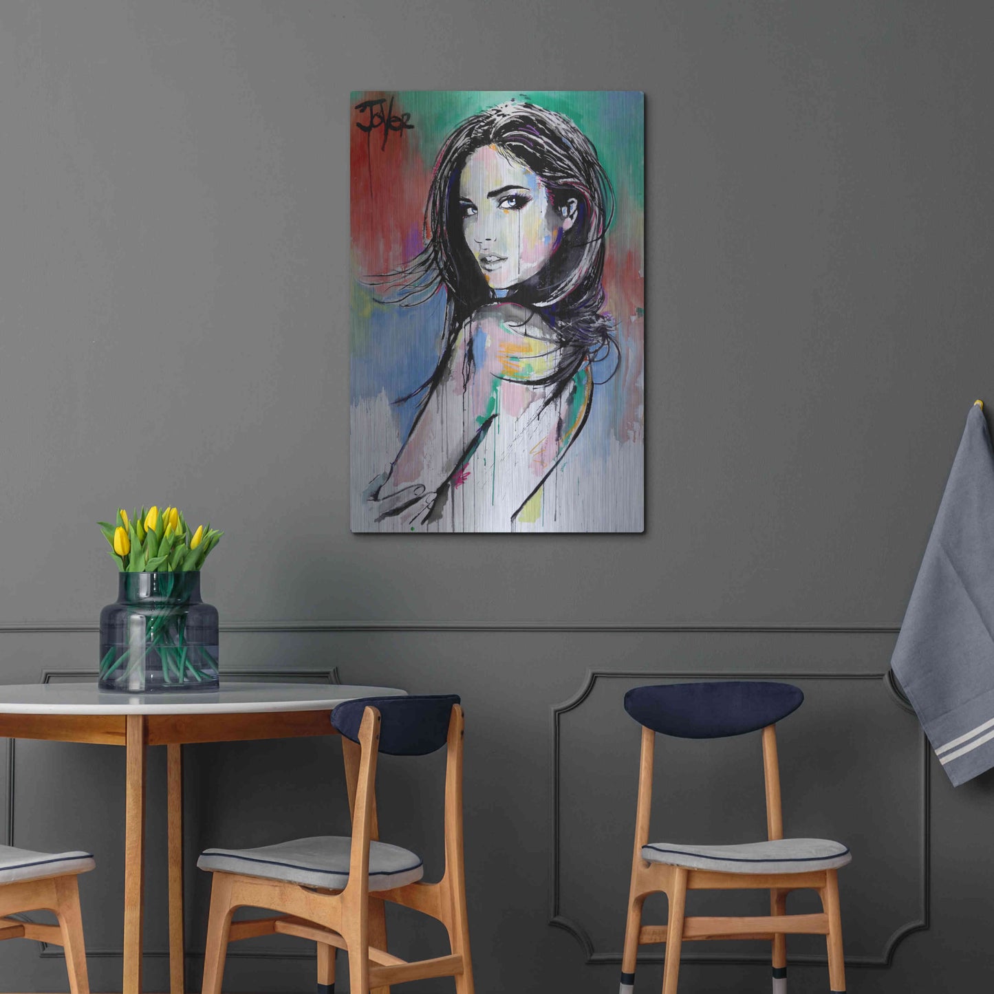 Luxe Metal Art 'Here There Everywhere' by Loui Jover, Metal Wall Art,24x36