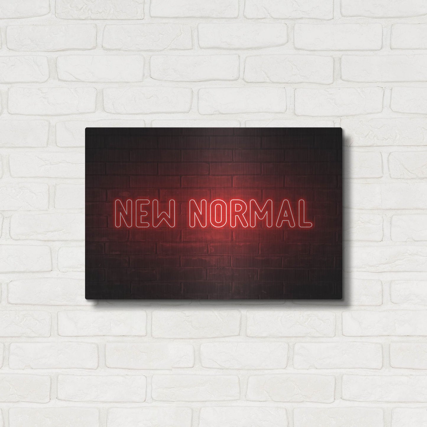 Luxe Metal Art 'New Normal In Neon Red' by Luxe Portfolio, Metal Wall Art,24x16
