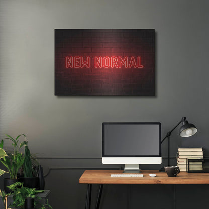 Luxe Metal Art 'New Normal In Neon Red' by Luxe Portfolio, Metal Wall Art,36x24