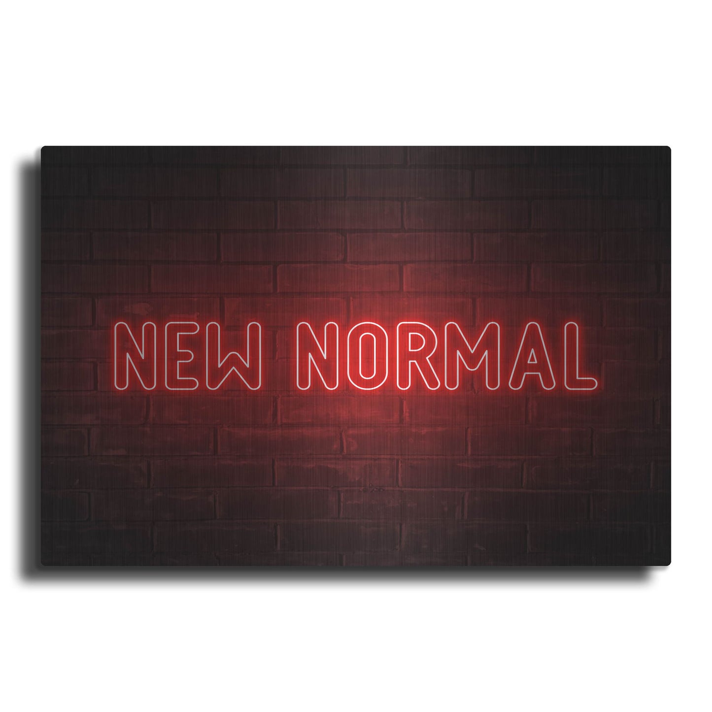 Luxe Metal Art 'New Normal In Neon Red' by Luxe Portfolio, Metal Wall Art