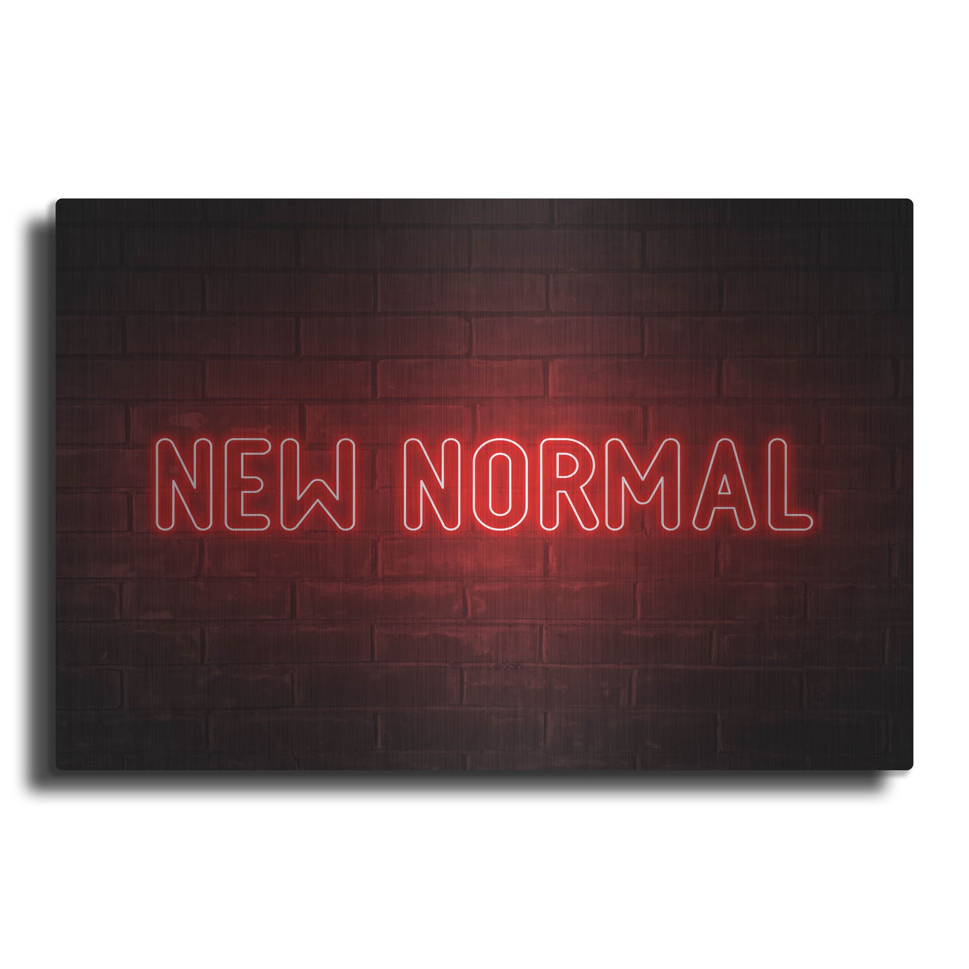 Luxe Metal Art 'New Normal In Neon Red' by Luxe Portfolio, Metal Wall Art