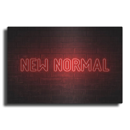 Luxe Metal Art 'New Normal In Neon Red' by Luxe Portfolio, Metal Wall Art