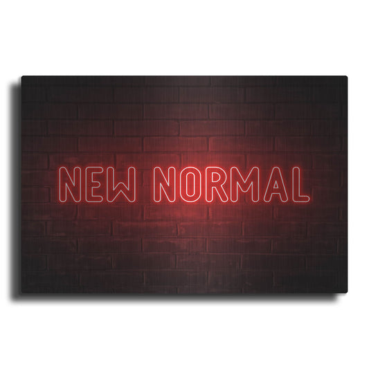 Luxe Metal Art 'New Normal In Neon Red' by Luxe Portfolio, Metal Wall Art