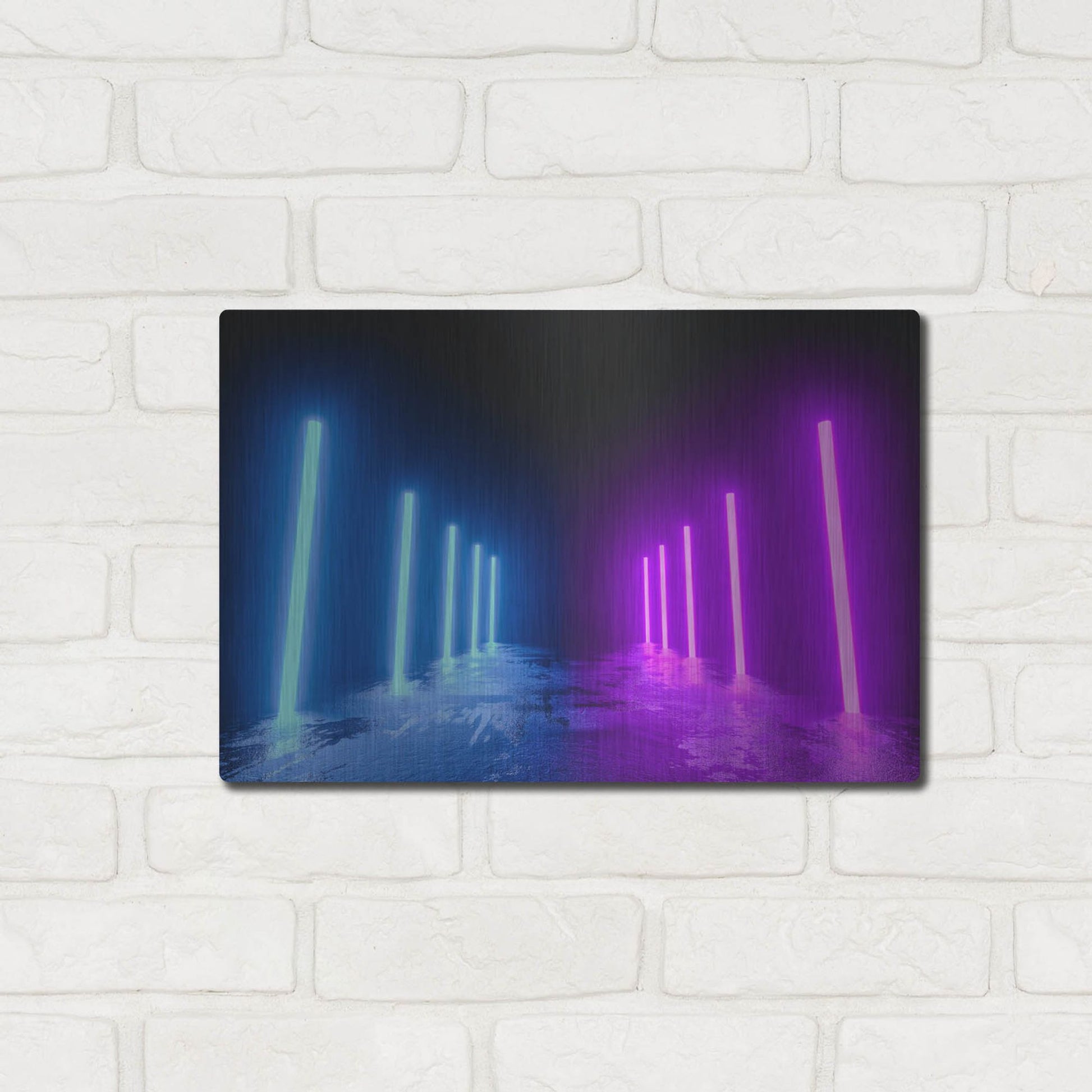 Luxe Metal Art 'Neon Runway' by Luxe Portfolio, Metal Wall Art,16x12