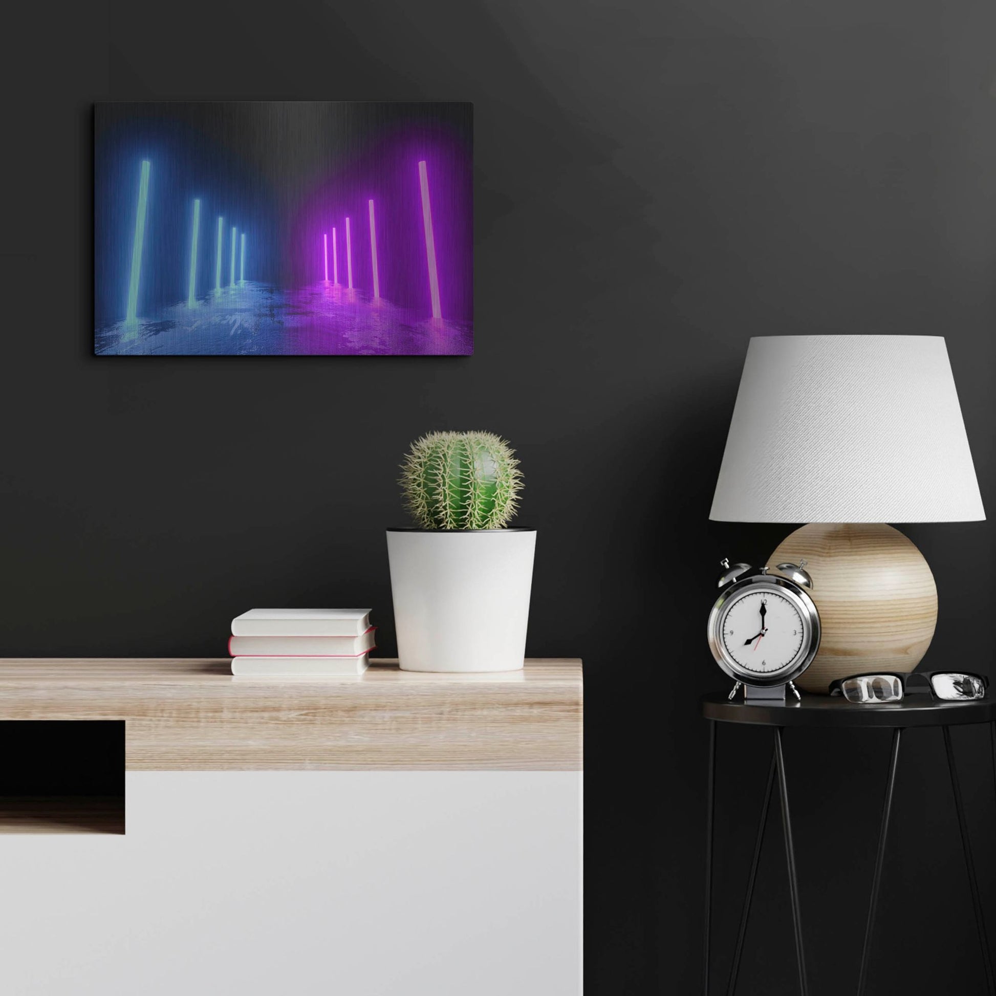 Luxe Metal Art 'Neon Runway' by Luxe Portfolio, Metal Wall Art,24x16