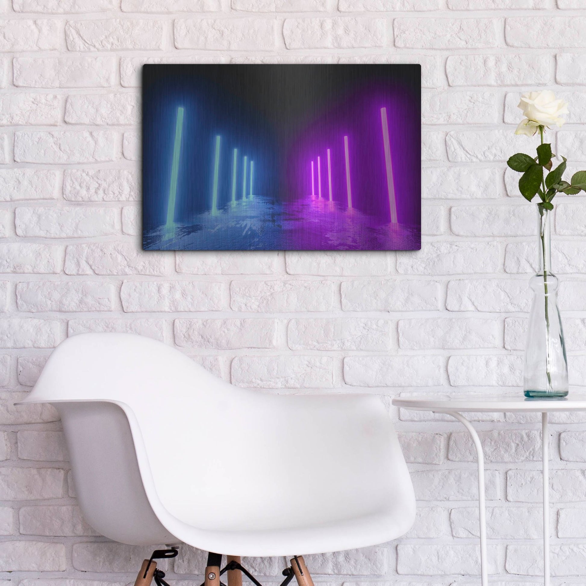 Luxe Metal Art 'Neon Runway' by Luxe Portfolio, Metal Wall Art,24x16