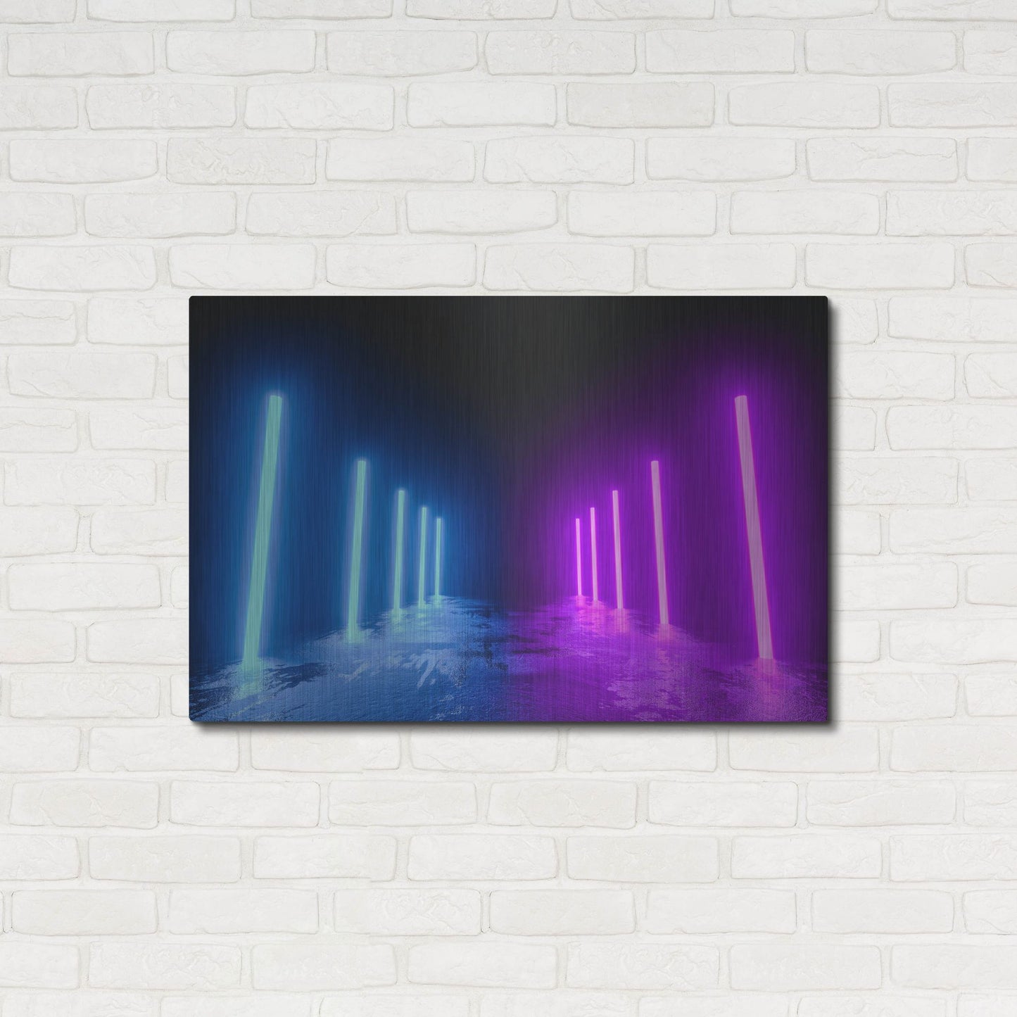 Luxe Metal Art 'Neon Runway' by Luxe Portfolio, Metal Wall Art,36x24