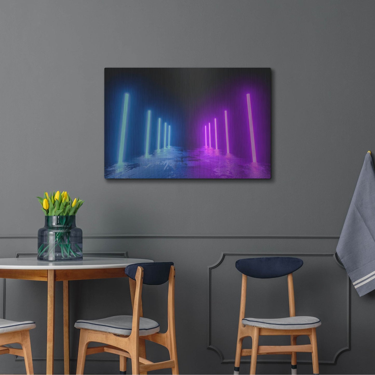 Luxe Metal Art 'Neon Runway' by Luxe Portfolio, Metal Wall Art,36x24