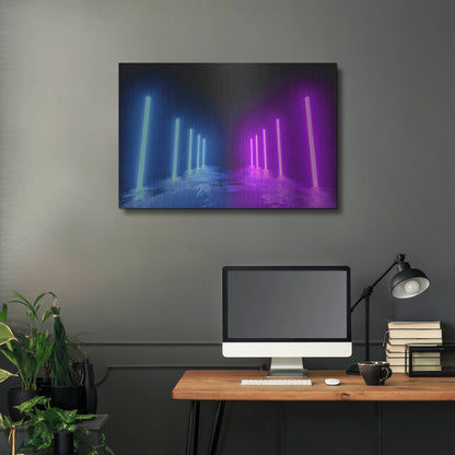 Luxe Metal Art 'Neon Runway' by Luxe Portfolio, Metal Wall Art,36x24