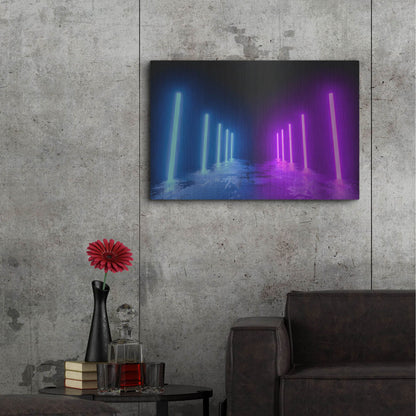 Luxe Metal Art 'Neon Runway' by Luxe Portfolio, Metal Wall Art,36x24