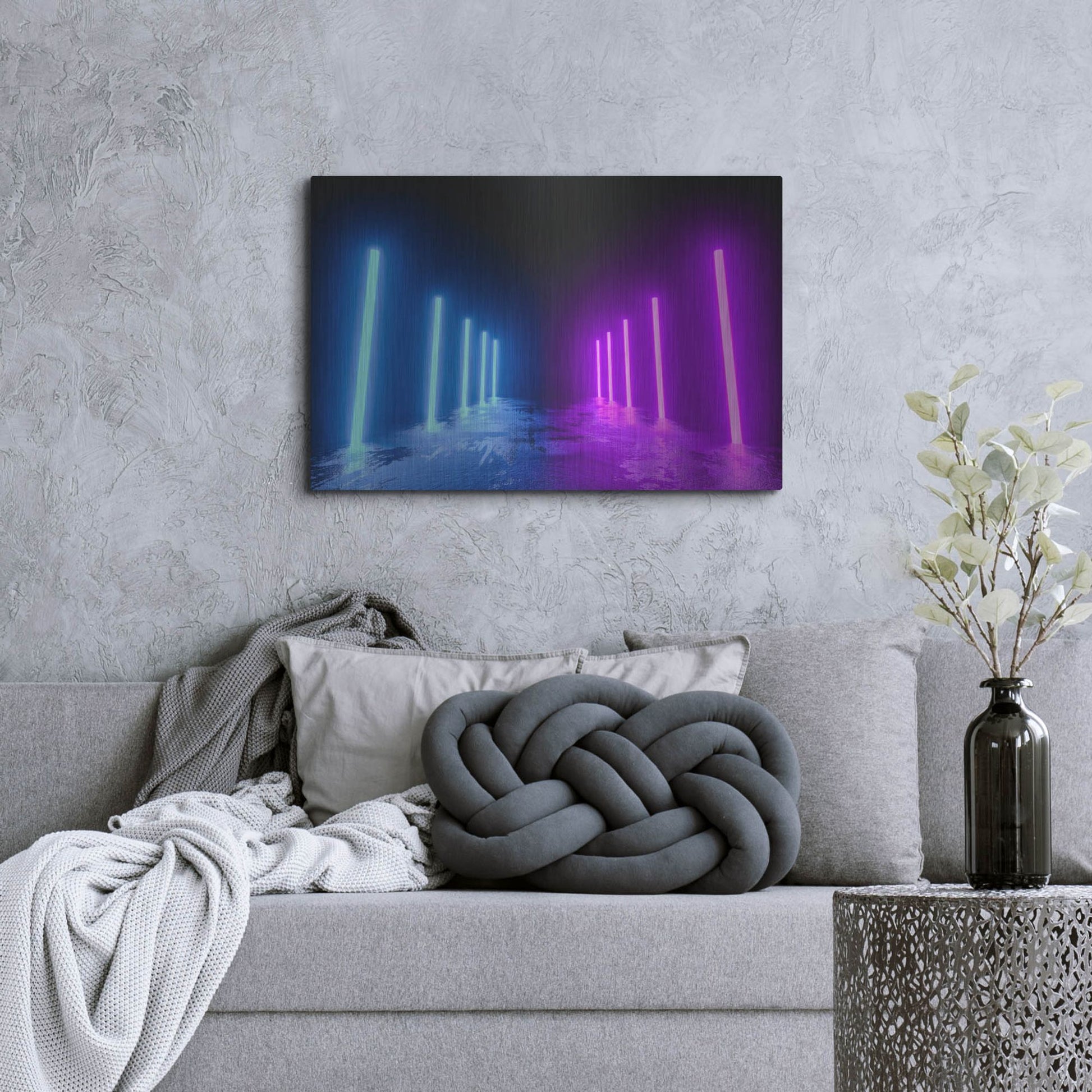 Luxe Metal Art 'Neon Runway' by Luxe Portfolio, Metal Wall Art,36x24