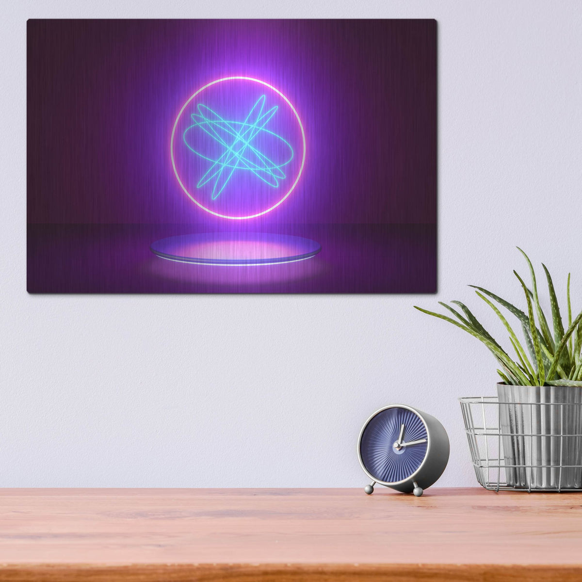 Luxe Metal Art 'Neon Reactor' by Luxe Portfolio, Metal Wall Art,16x12