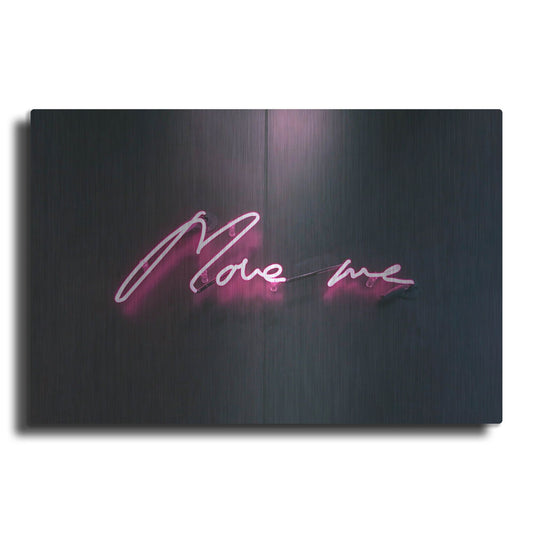 Luxe Metal Art 'Move Me In Neon Pink' by Luxe Portfolio, Metal Wall Art