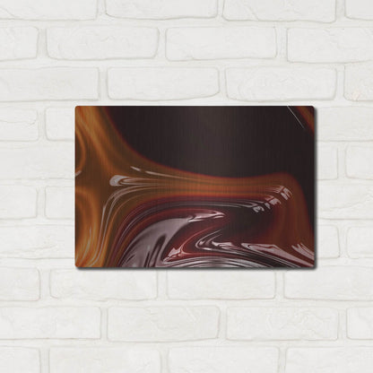 Luxe Metal Art 'Molten Caramel ' by Luxe Portfolio, Metal Wall Art,16x12