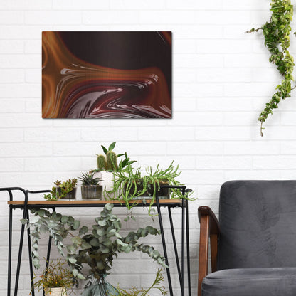 Luxe Metal Art 'Molten Caramel ' by Luxe Portfolio, Metal Wall Art,16x12