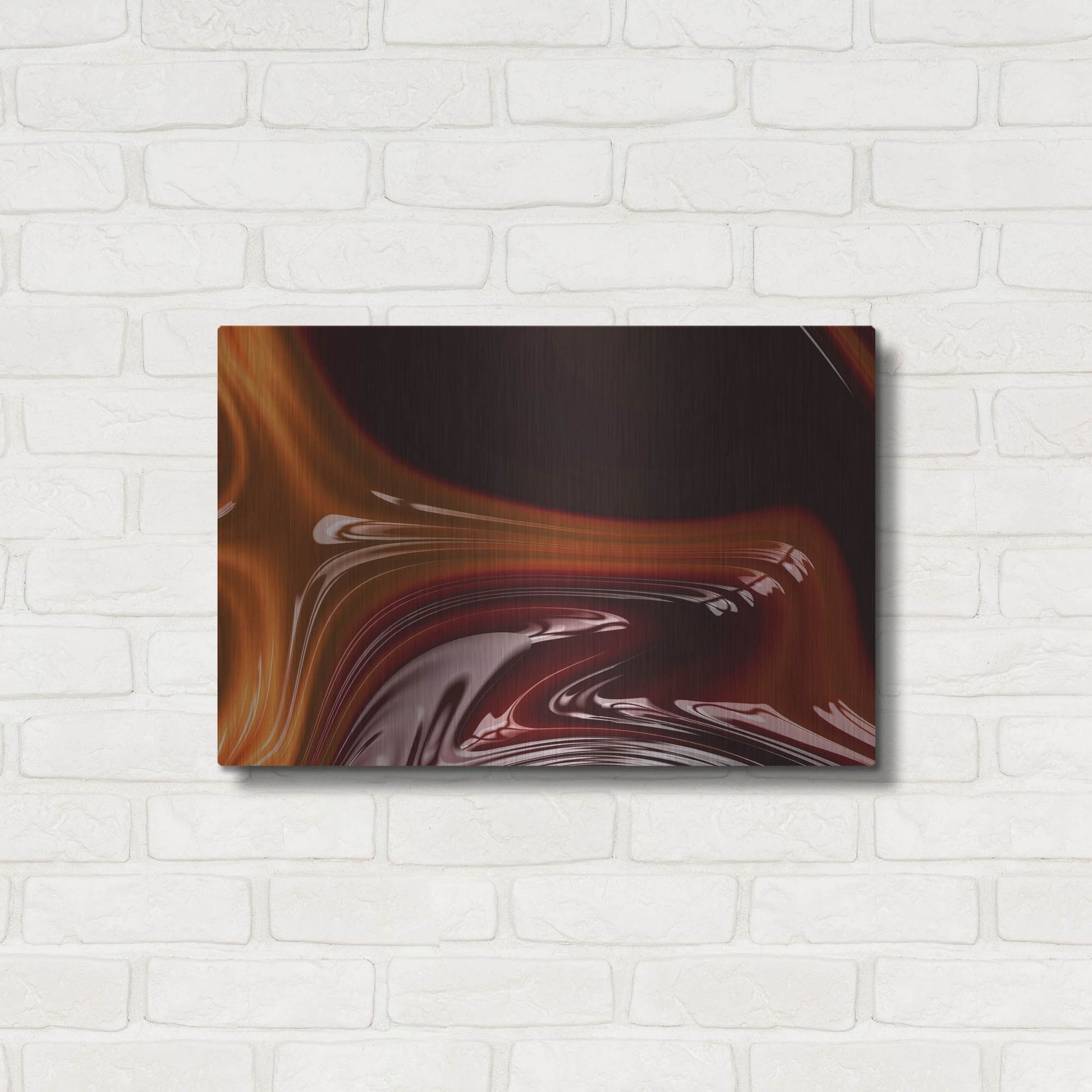 Luxe Metal Art 'Molten Caramel ' by Luxe Portfolio, Metal Wall Art,24x16
