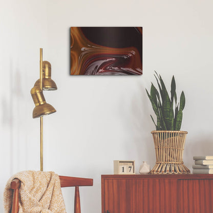 Luxe Metal Art 'Molten Caramel ' by Luxe Portfolio, Metal Wall Art,24x16