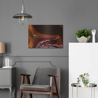 Luxe Metal Art 'Molten Caramel ' by Luxe Portfolio, Metal Wall Art,24x16