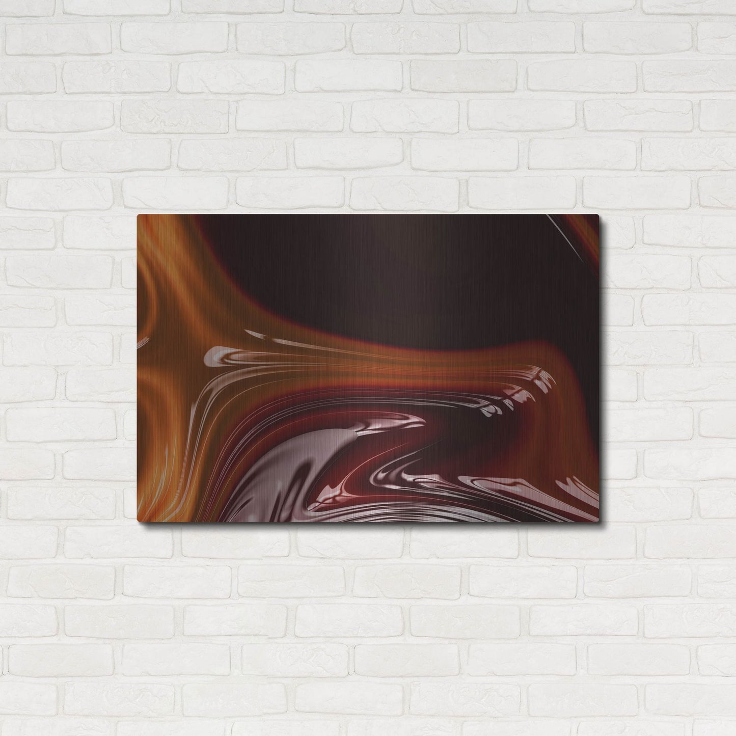 Luxe Metal Art 'Molten Caramel ' by Luxe Portfolio, Metal Wall Art,36x24