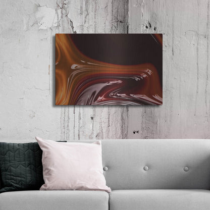 Luxe Metal Art 'Molten Caramel ' by Luxe Portfolio, Metal Wall Art,36x24