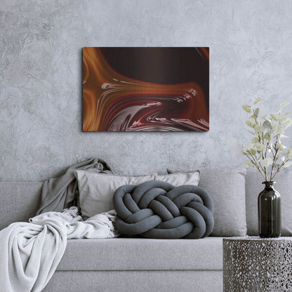Luxe Metal Art 'Molten Caramel ' by Luxe Portfolio, Metal Wall Art,36x24