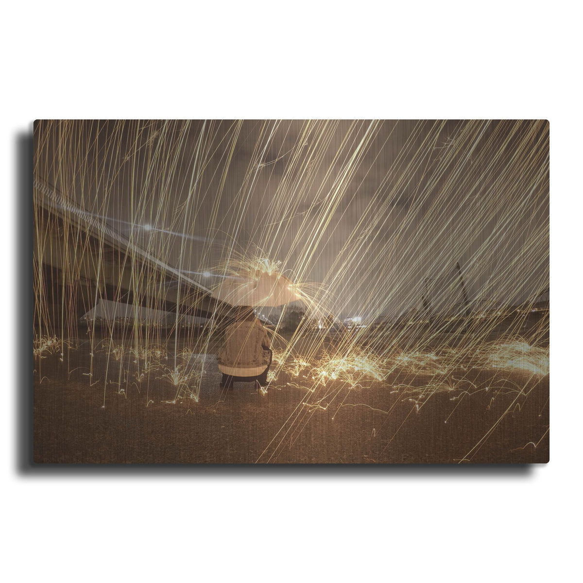 Luxe Metal Art 'Metallic Rain' by Luxe Portfolio, Metal Wall Art