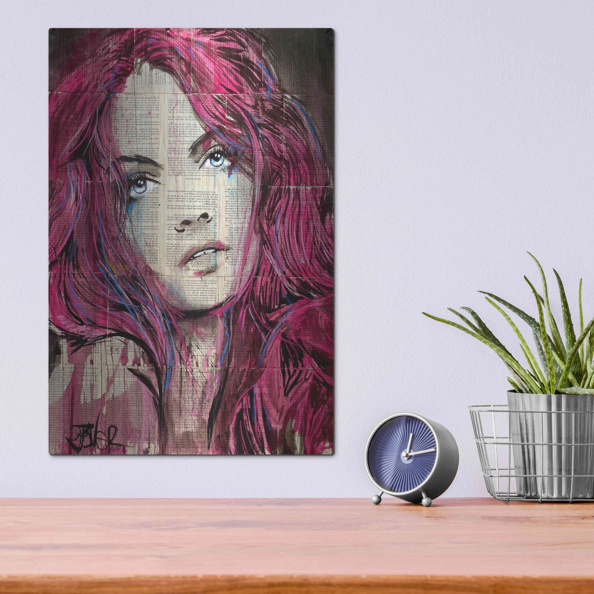 Luxe Metal Art 'Incinerate' by Loui Jover, Metal Wall Art,12x16