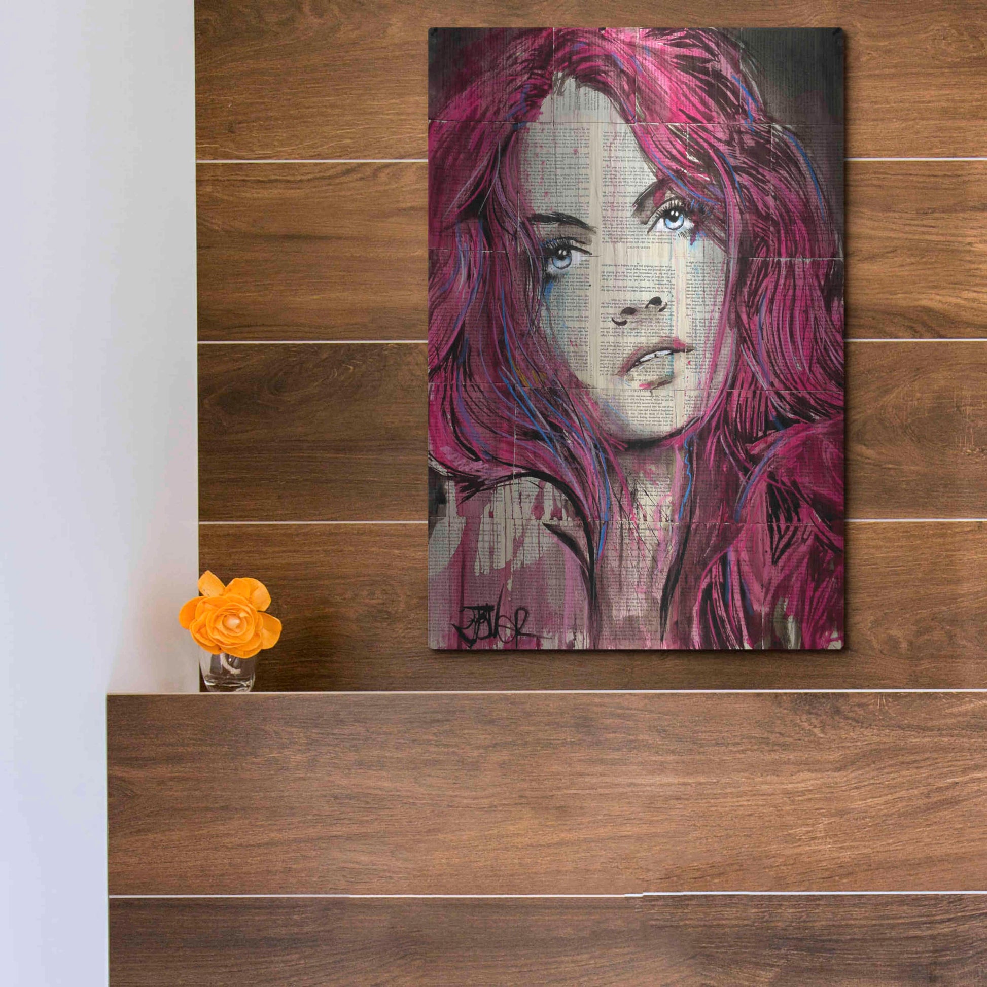 Luxe Metal Art 'Incinerate' by Loui Jover, Metal Wall Art,12x16