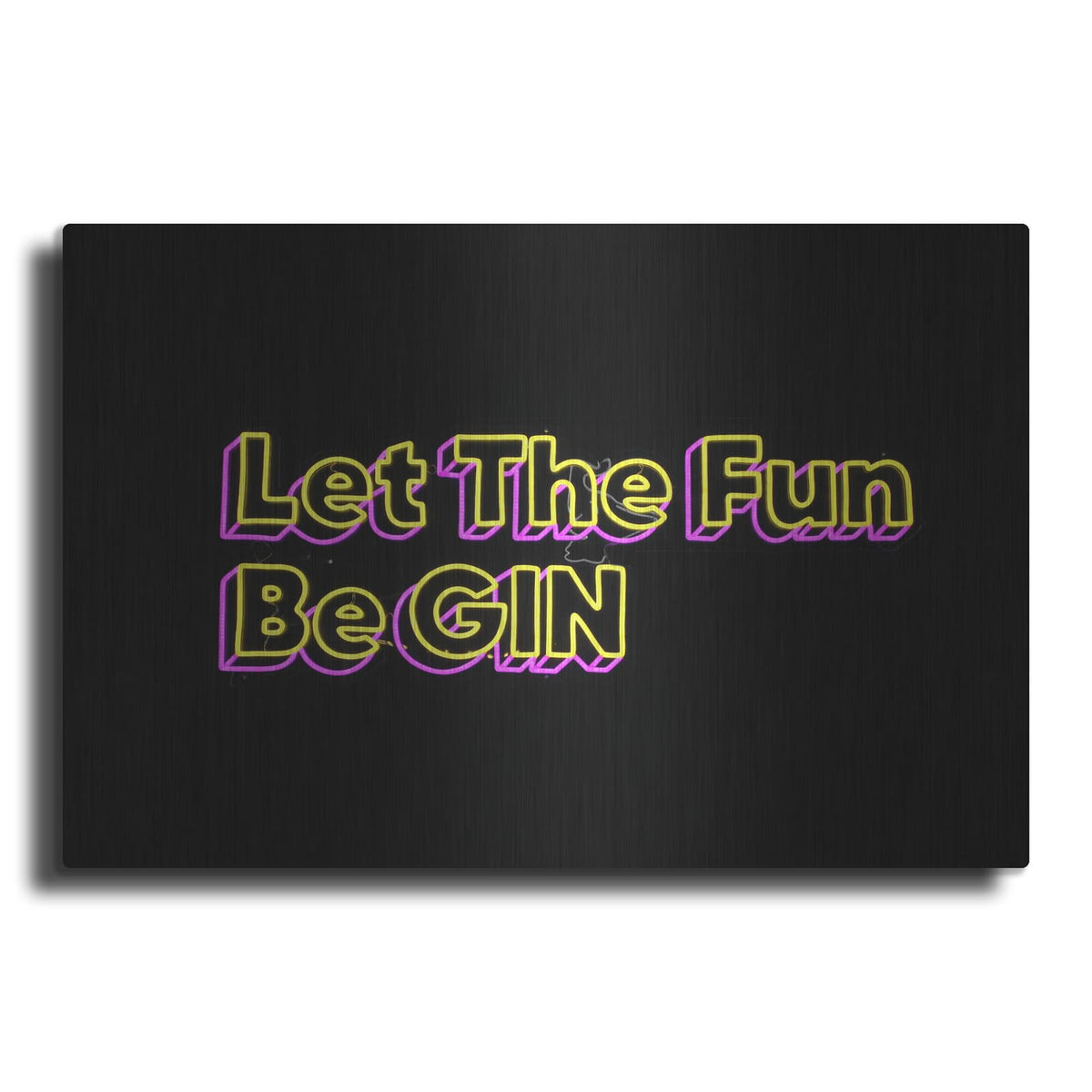 'Let The Fun Be Gin' by Luxe Metal Portfolio – Metal Wall Art