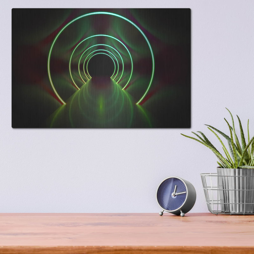 'Into The Future' by Luxe Metal Portfolio – Metal Wall Art, 16x12 room view