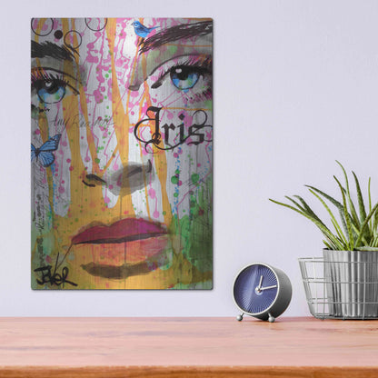 Luxe Metal Art 'Iris' by Loui Jover, Metal Wall Art,12x16