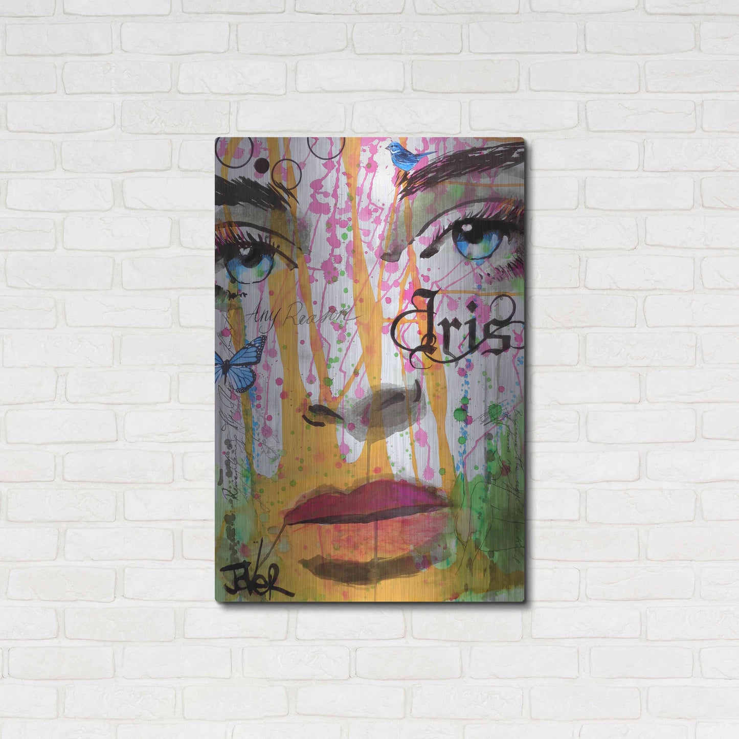 Luxe Metal Art 'Iris' by Loui Jover, Metal Wall Art,24x36