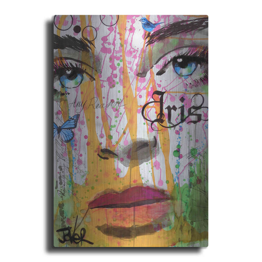 Luxe Metal Art 'Iris' by Loui Jover, Metal Wall Art