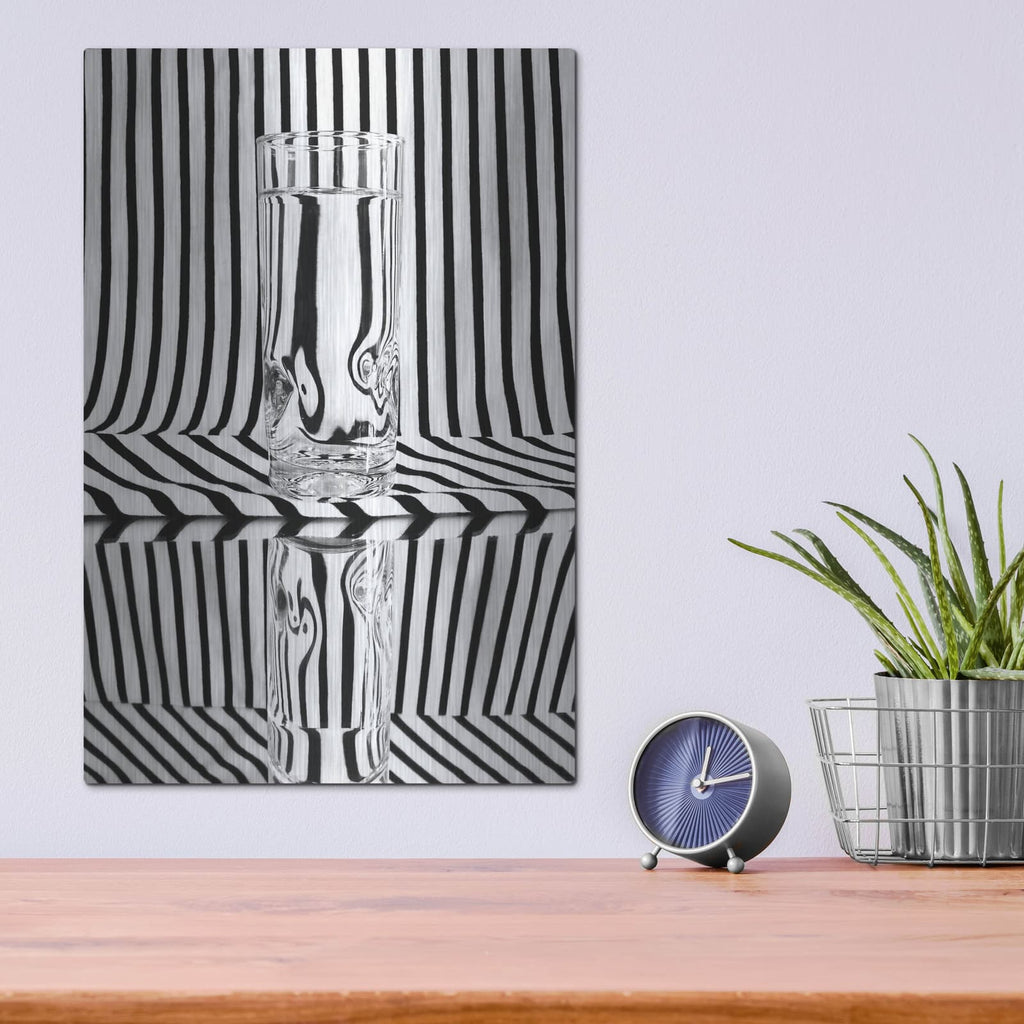 'Glass Of Water' by Luxe Metal Portfolio – Metal Wall Art, 12x16 room view