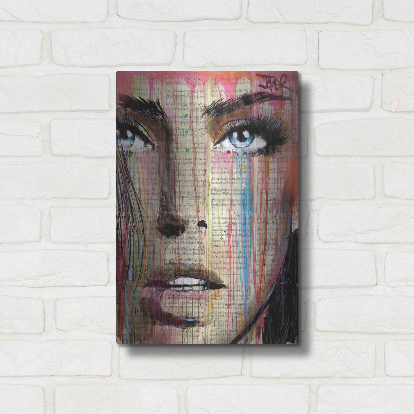 Luxe Metal Art 'Jaime Mon Amour' by Loui Jover, Metal Wall Art,12x16