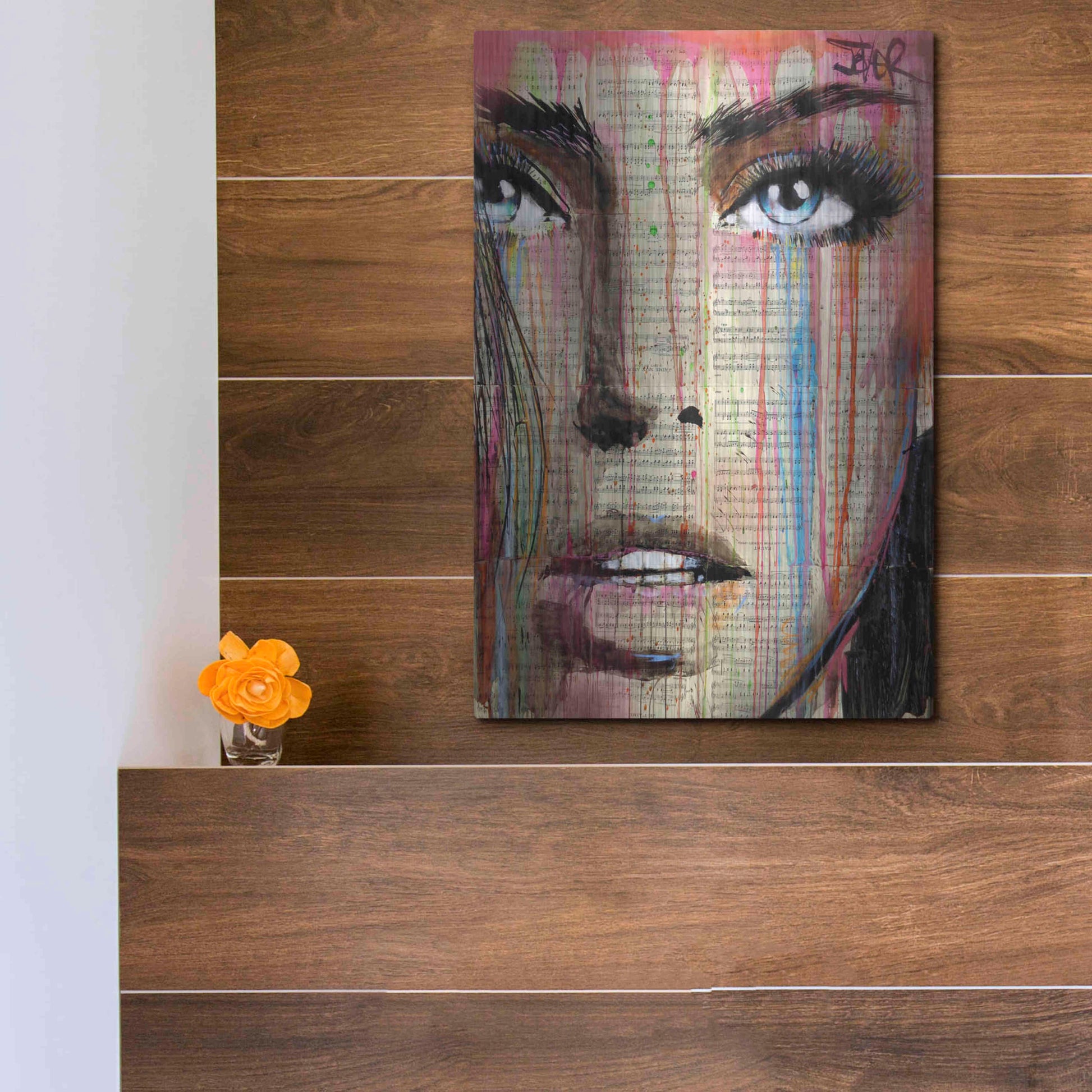 Luxe Metal Art 'Jaime Mon Amour' by Loui Jover, Metal Wall Art,12x16