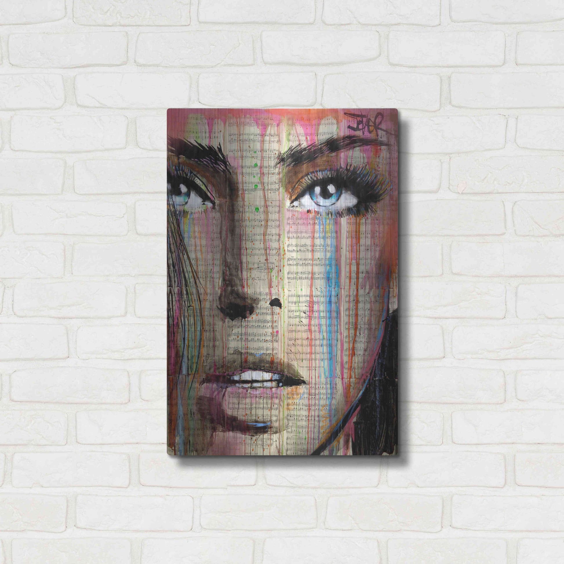 Luxe Metal Art 'Jaime Mon Amour' by Loui Jover, Metal Wall Art,16x24