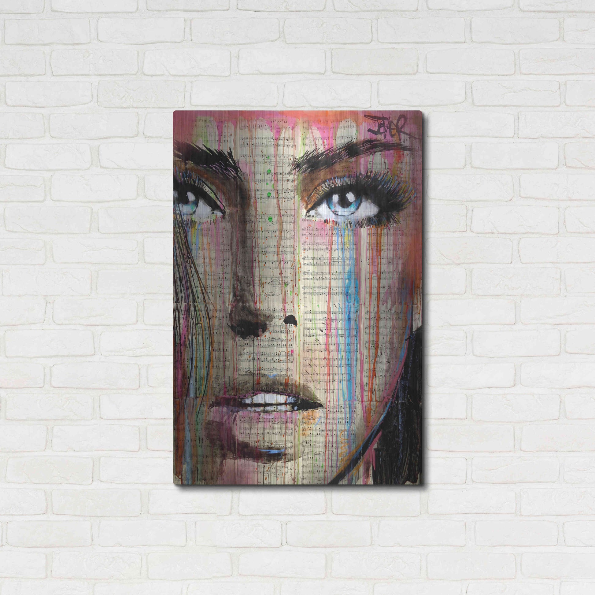 Luxe Metal Art 'Jaime Mon Amour' by Loui Jover, Metal Wall Art,24x36