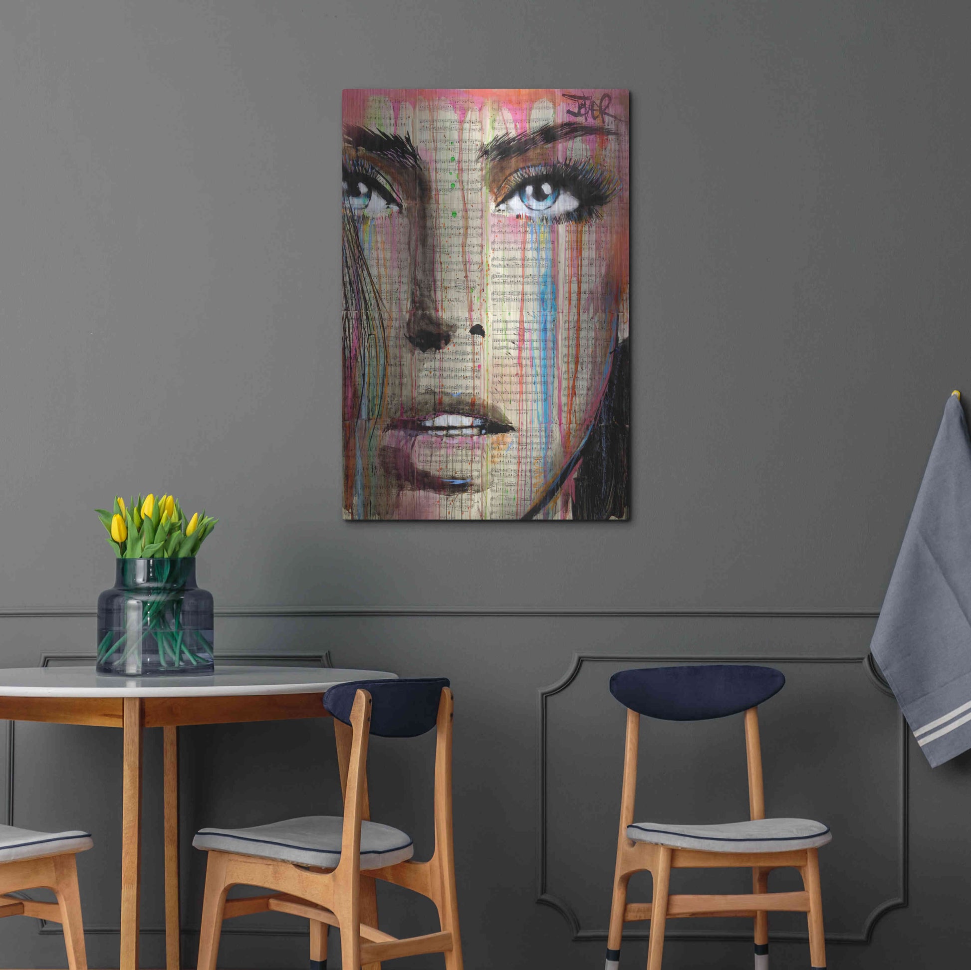 Luxe Metal Art 'Jaime Mon Amour' by Loui Jover, Metal Wall Art,24x36