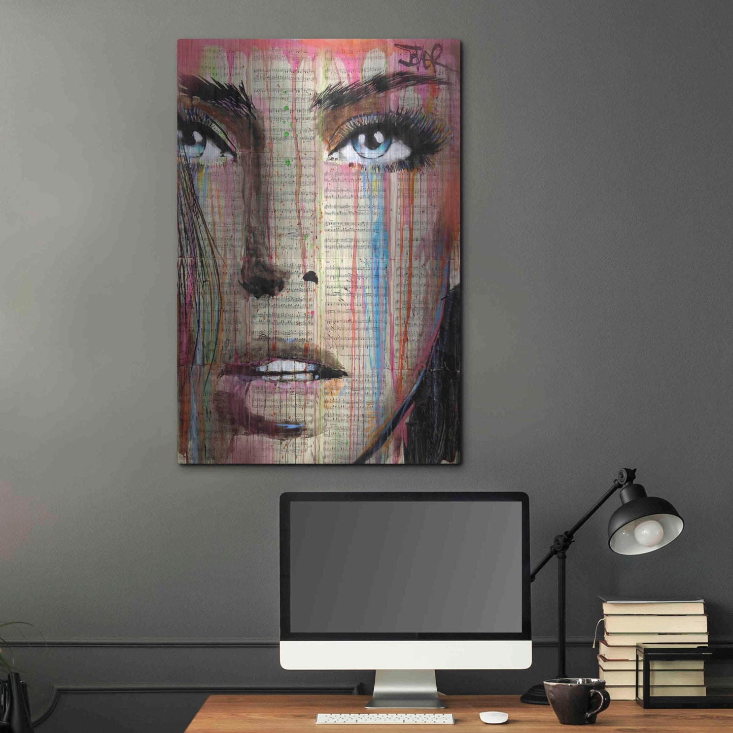 Luxe Metal Art 'Jaime Mon Amour' by Loui Jover, Metal Wall Art,24x36