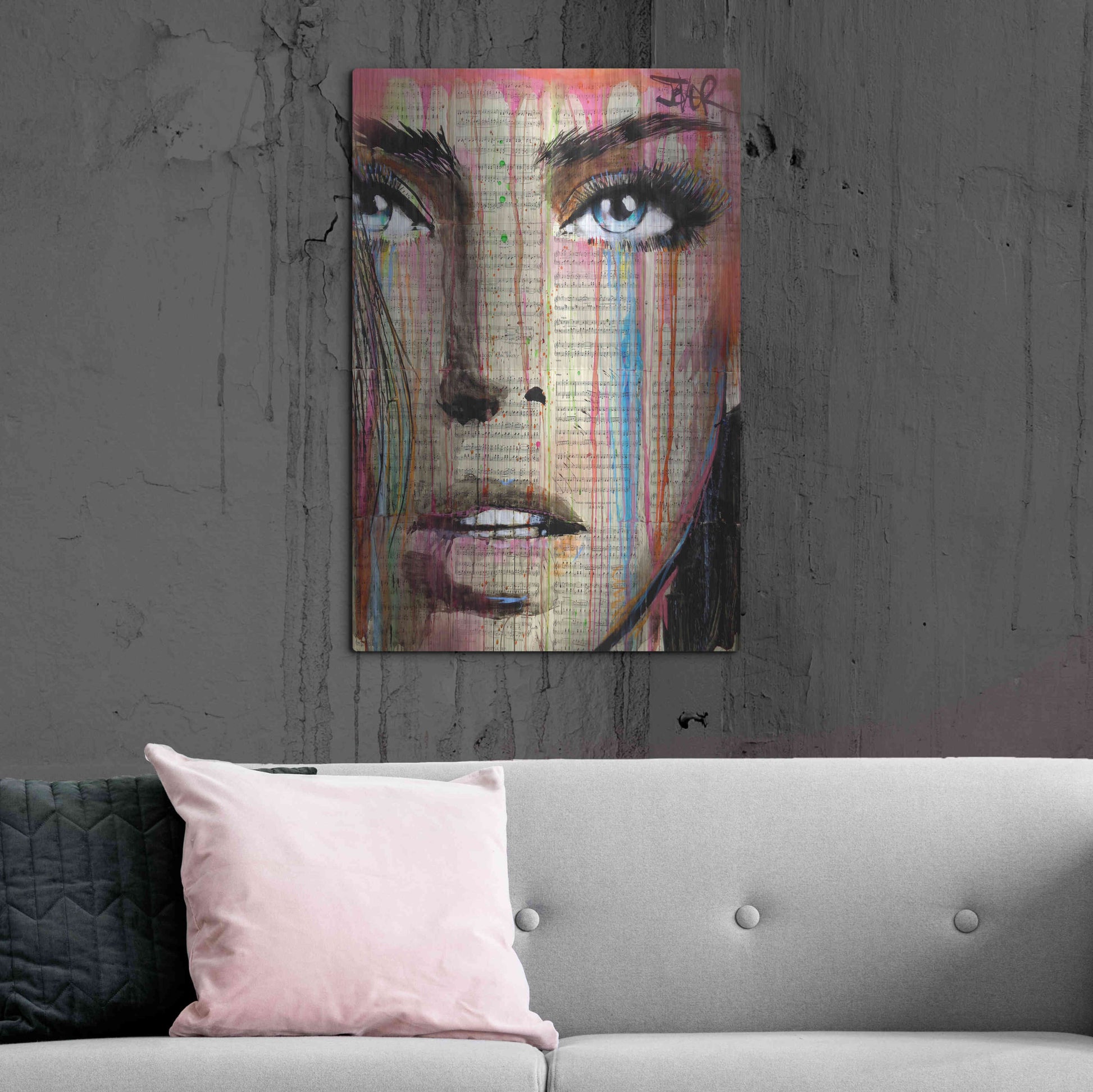 Luxe Metal Art 'Jaime Mon Amour' by Loui Jover, Metal Wall Art,24x36